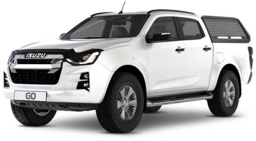 Uma isuzu d max 4x4 com fundo branco