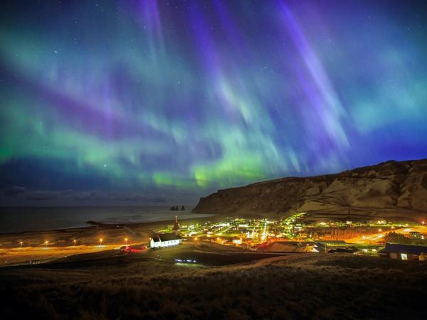 Aurora over Vik i Myrdal, Iceland