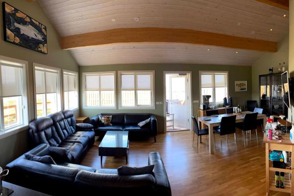 Myrarkvisl Fishing Lodge, Iceland photo of the spacious lounge at Myrarkvisl Fishing Lodge