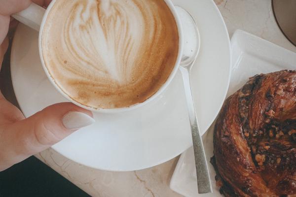 a coffe and a pastry