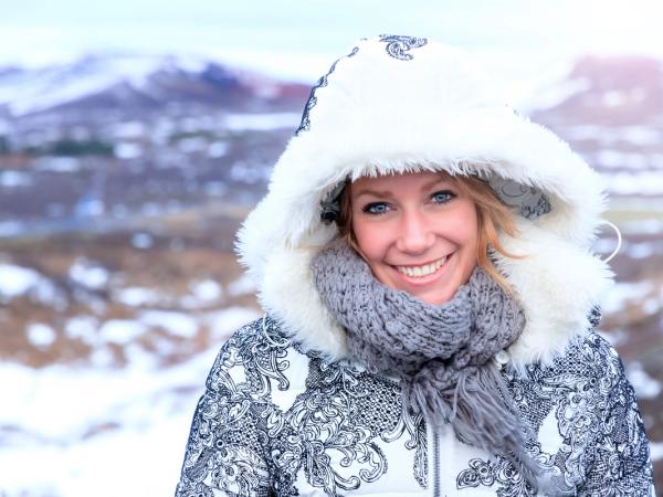 Mujer vestida con ropa de lana merina