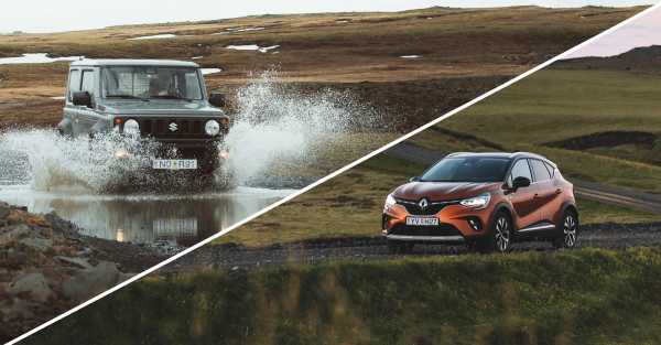 Variety of rental cars in Iceland for an adventure trip