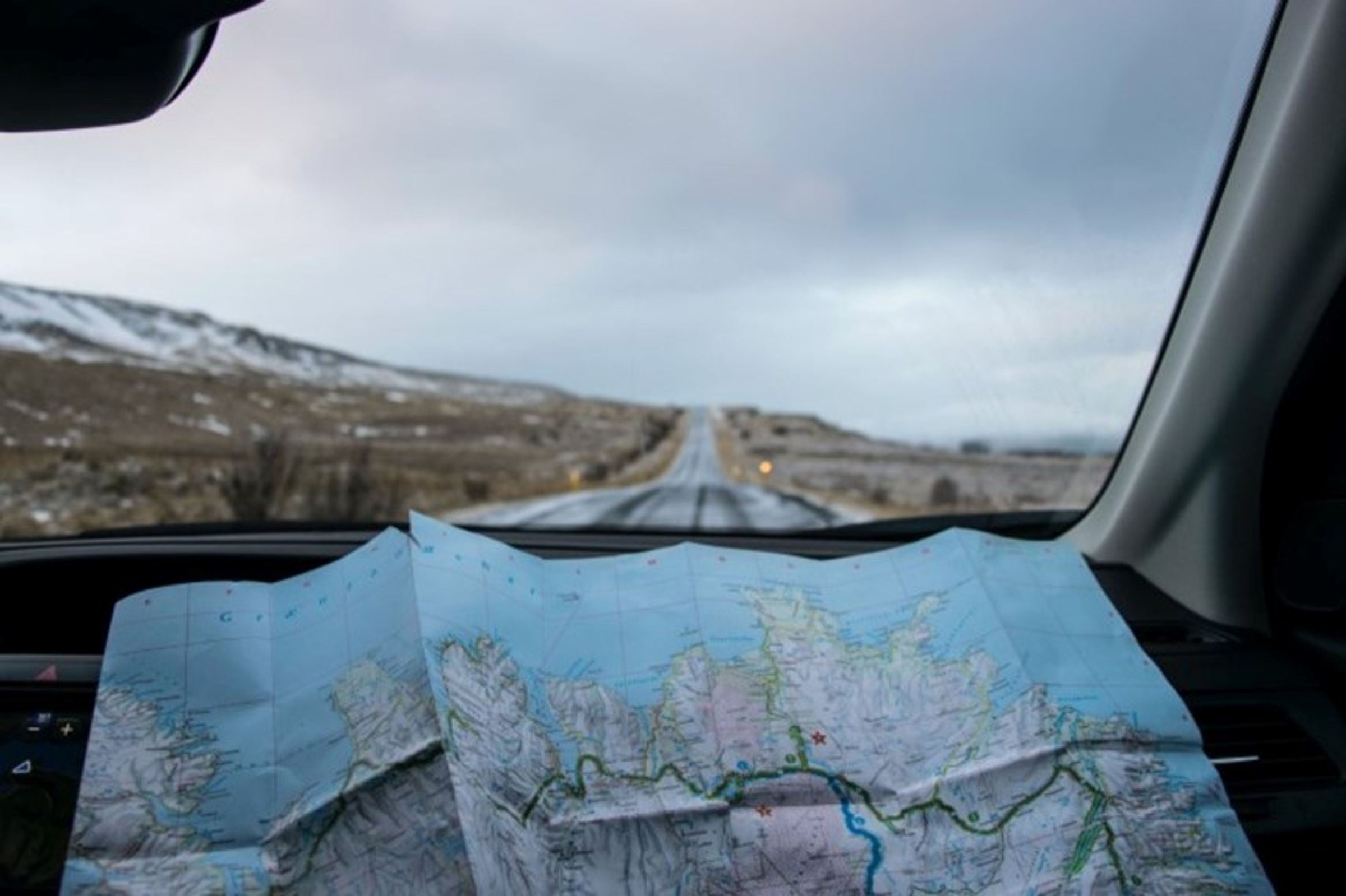 mapa en un coche