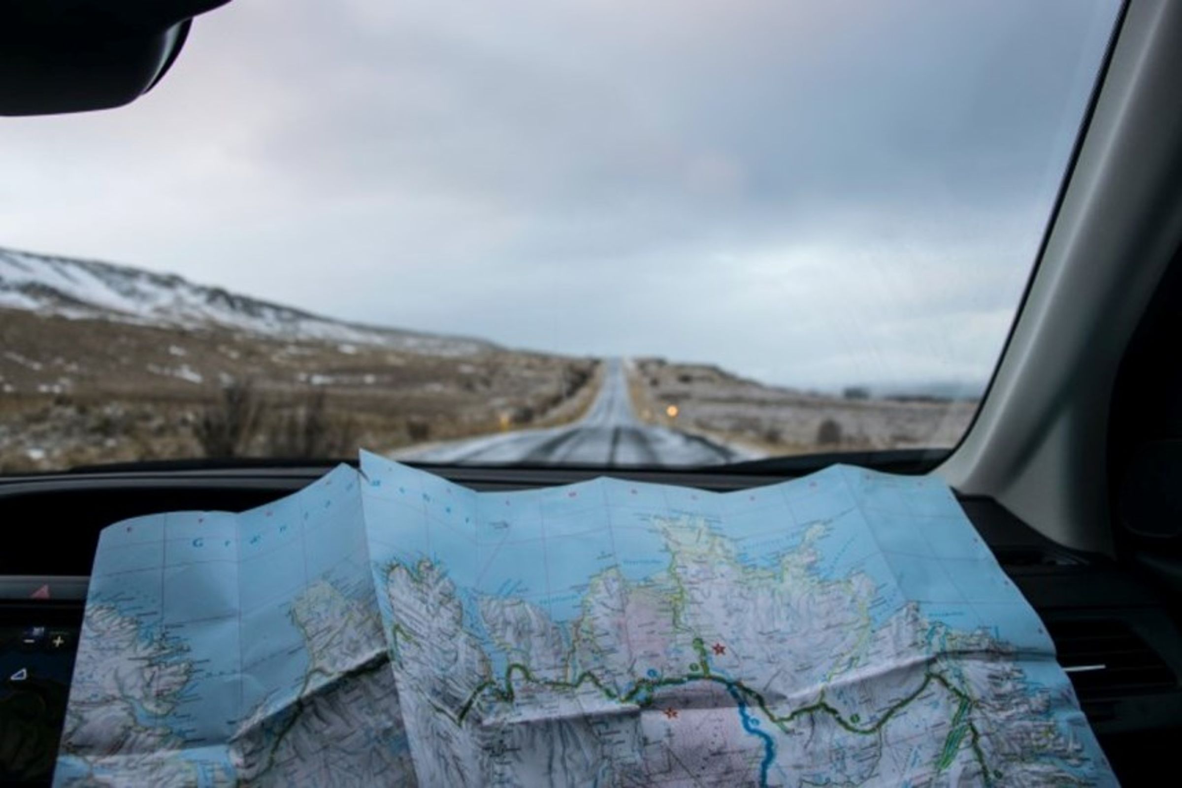 mapa en un coche
