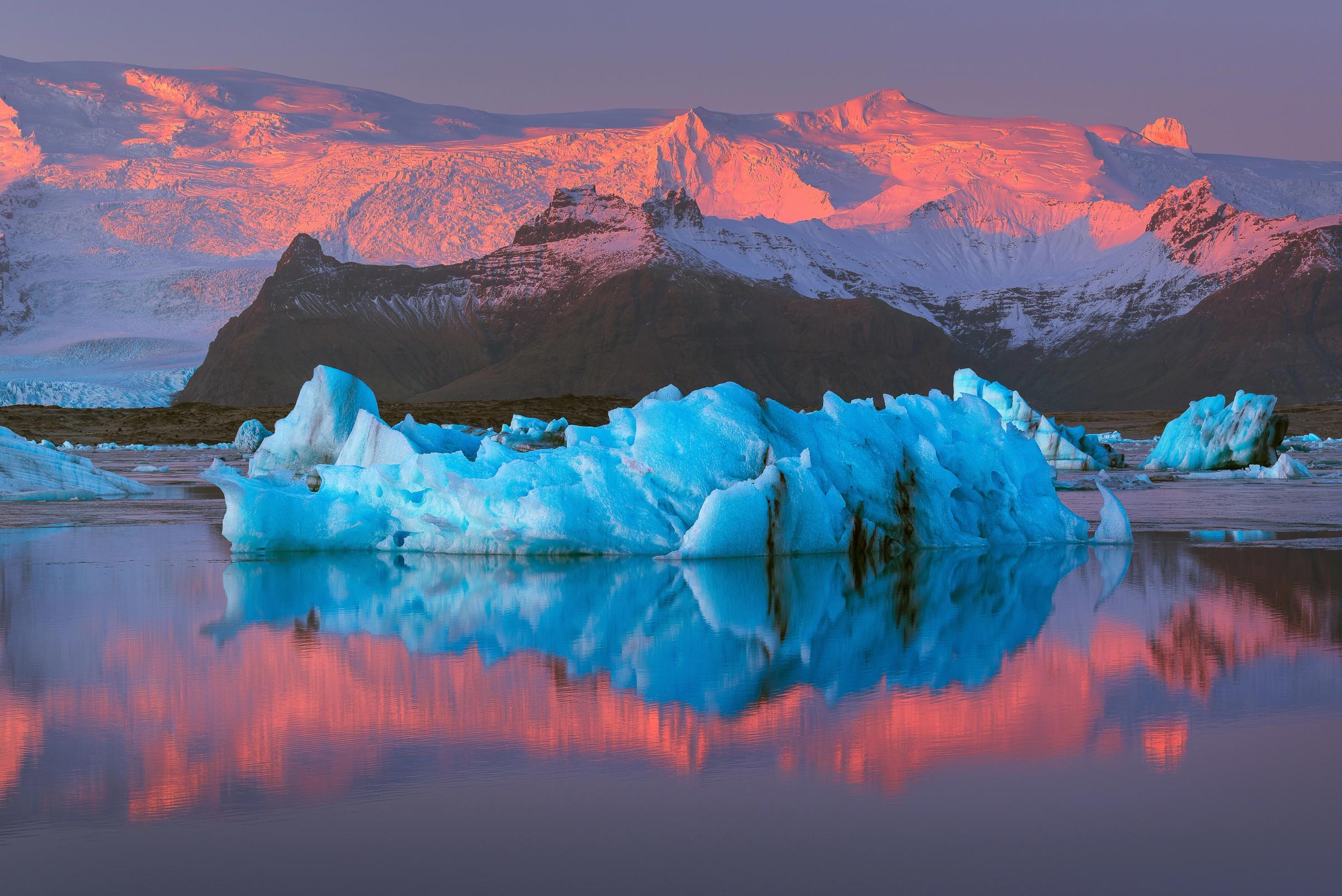 Icebergs en la laguna glacial de Jökulsárlón