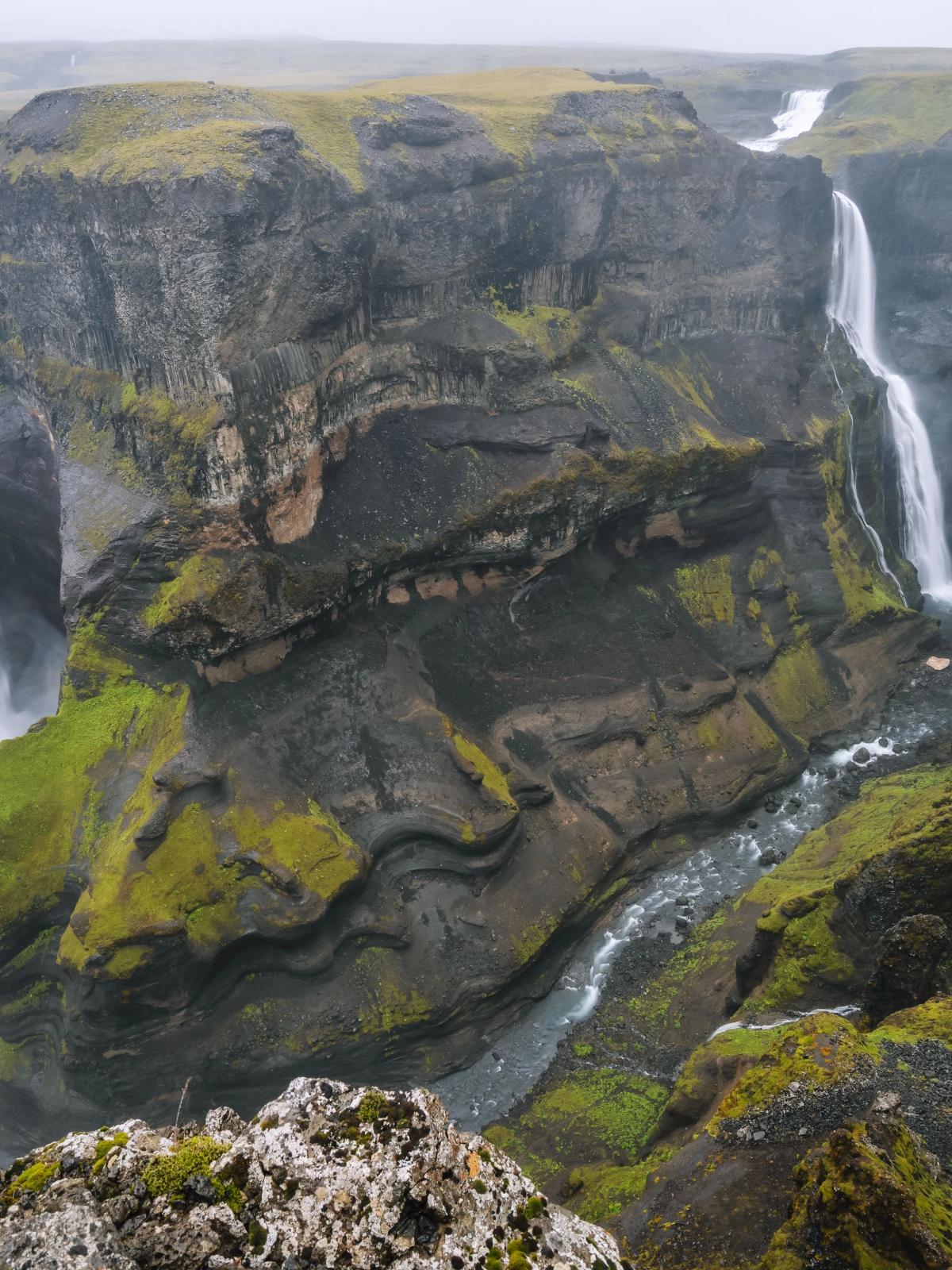 Haifoss and Granni Waterfalls