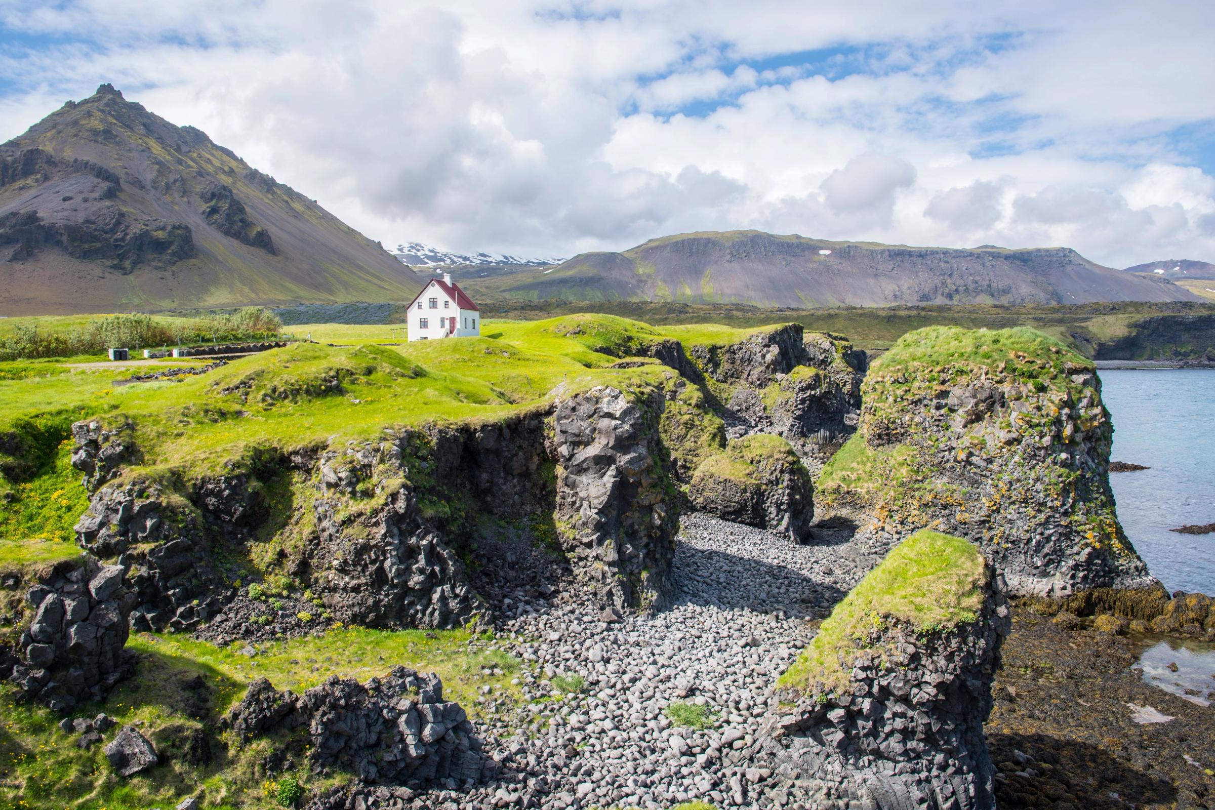 Costa de Arnarstapi Snaefellsnes, Islandia