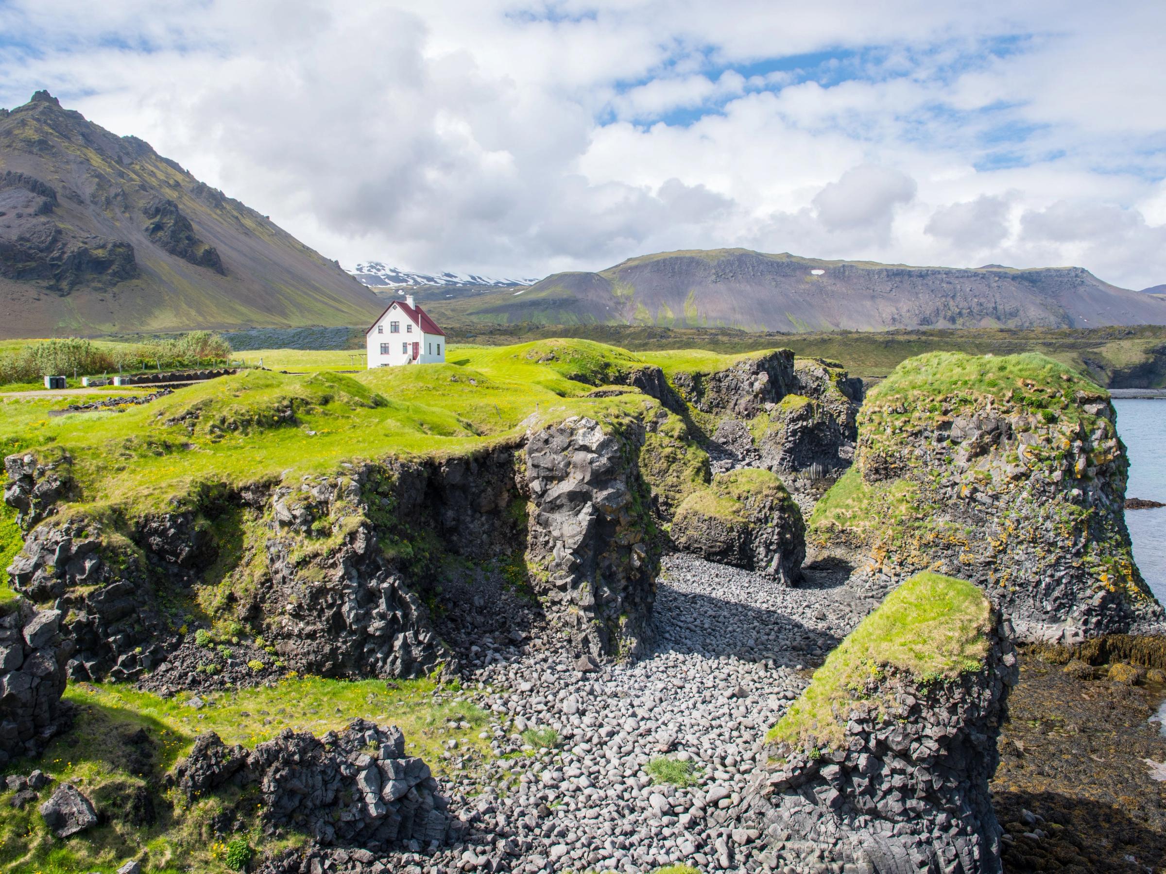Costa de Arnarstapi Snaefellsnes, Islandia