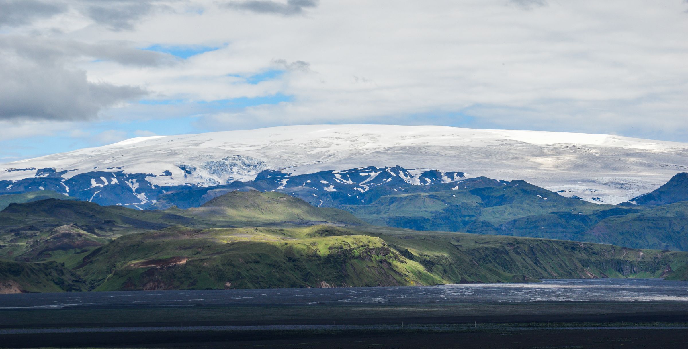 Katla Volcano covered in snow