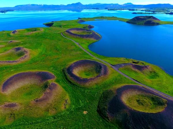Craters in Lake Myvatn