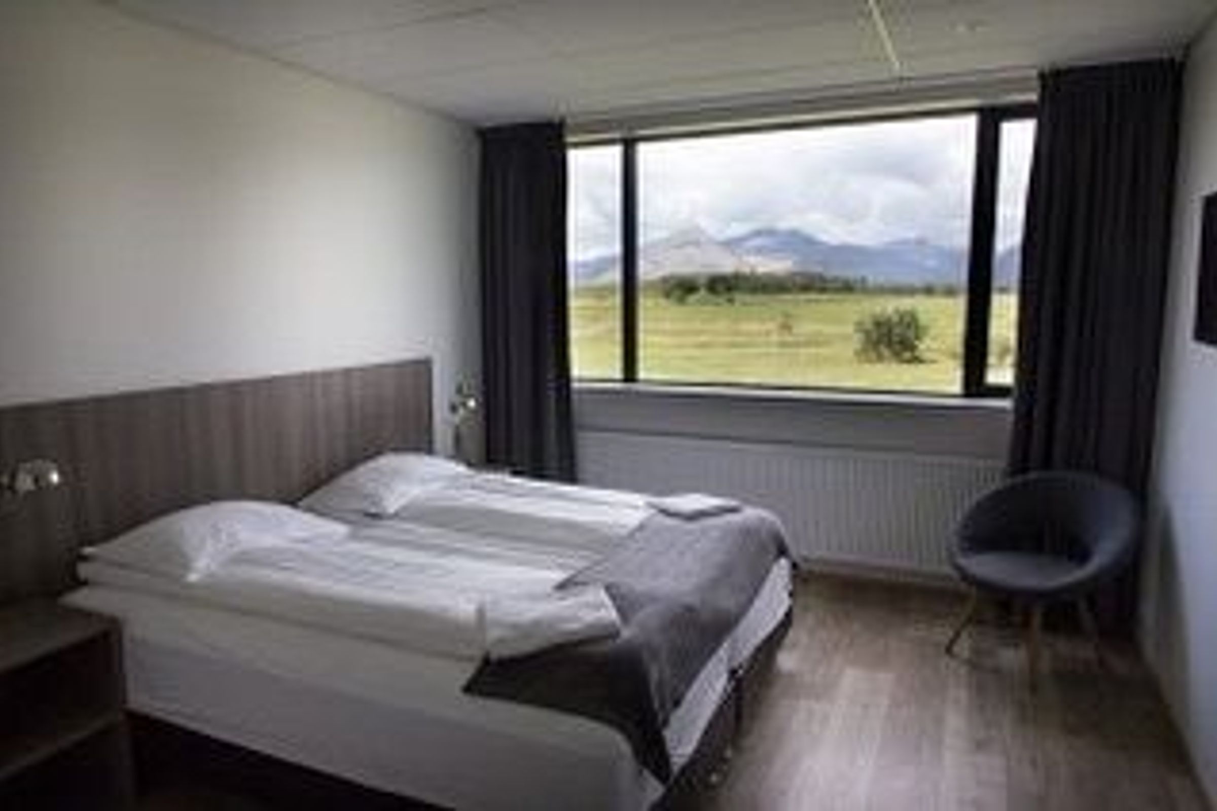 Bedroom in the Milk Factory hotel in Höfn