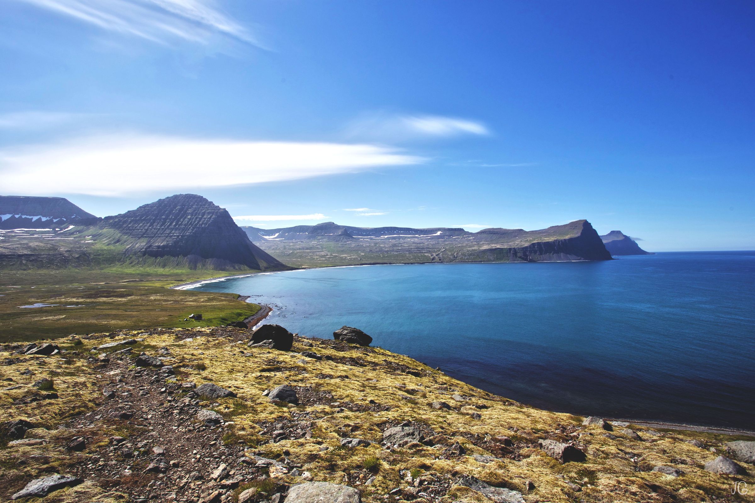 Reserva Natural de Hornstrandir en un día soleado
