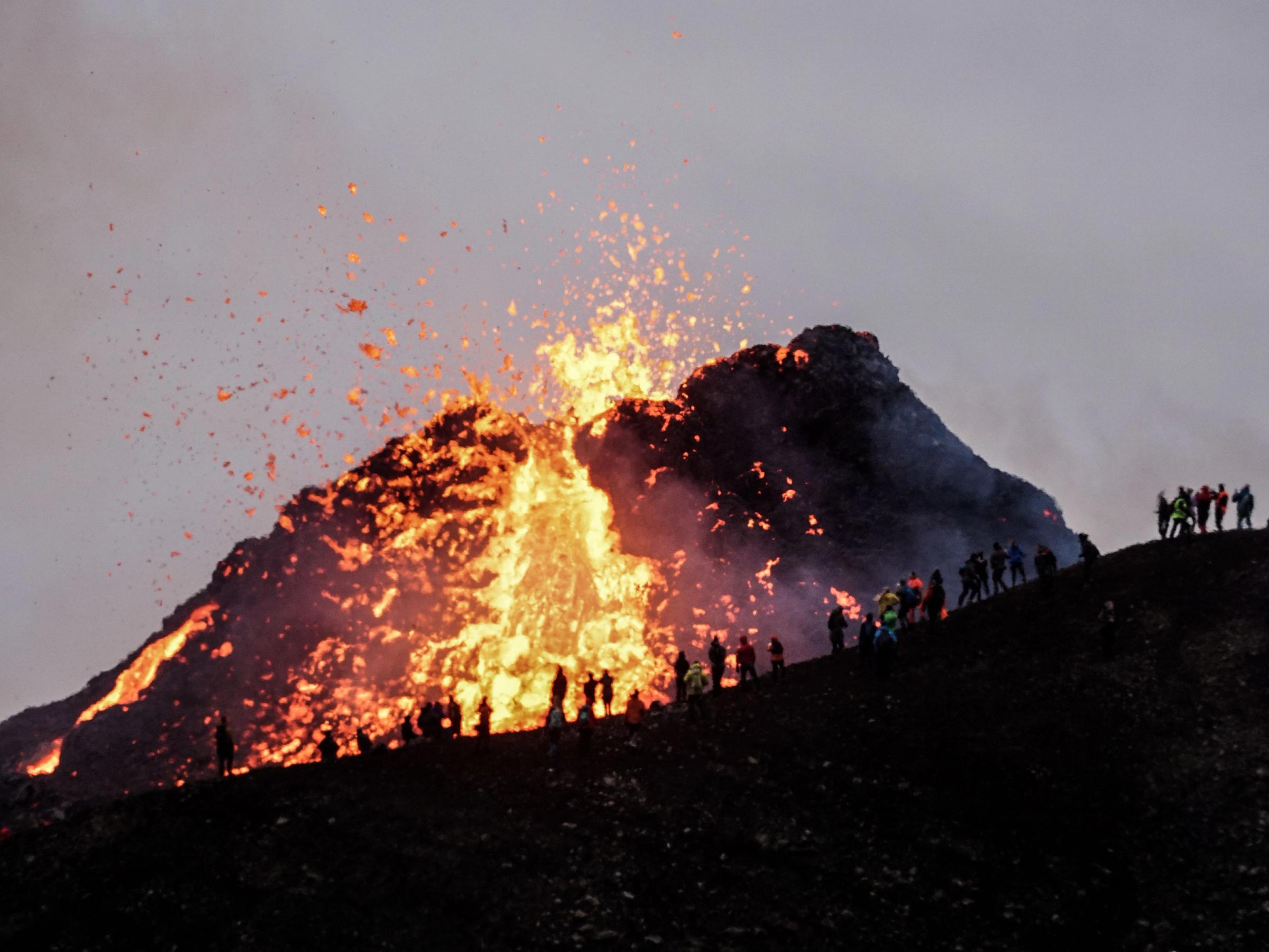 Volcanic eruption of Fagradalsfjall volcano in 2021