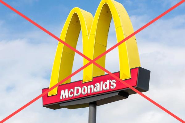 McDonald's sign crossed