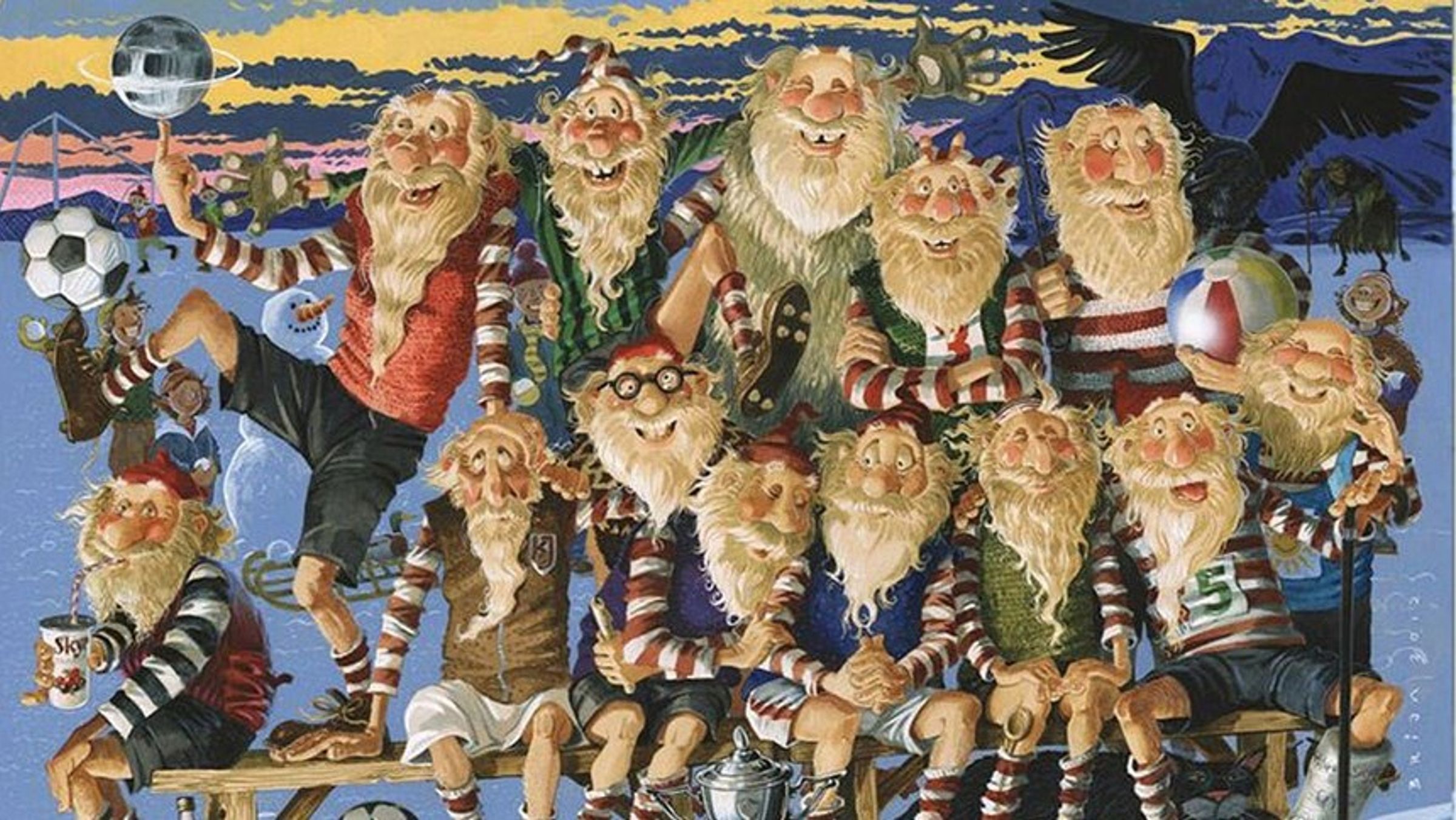 The Icelandic Yule Lads having fun in December
