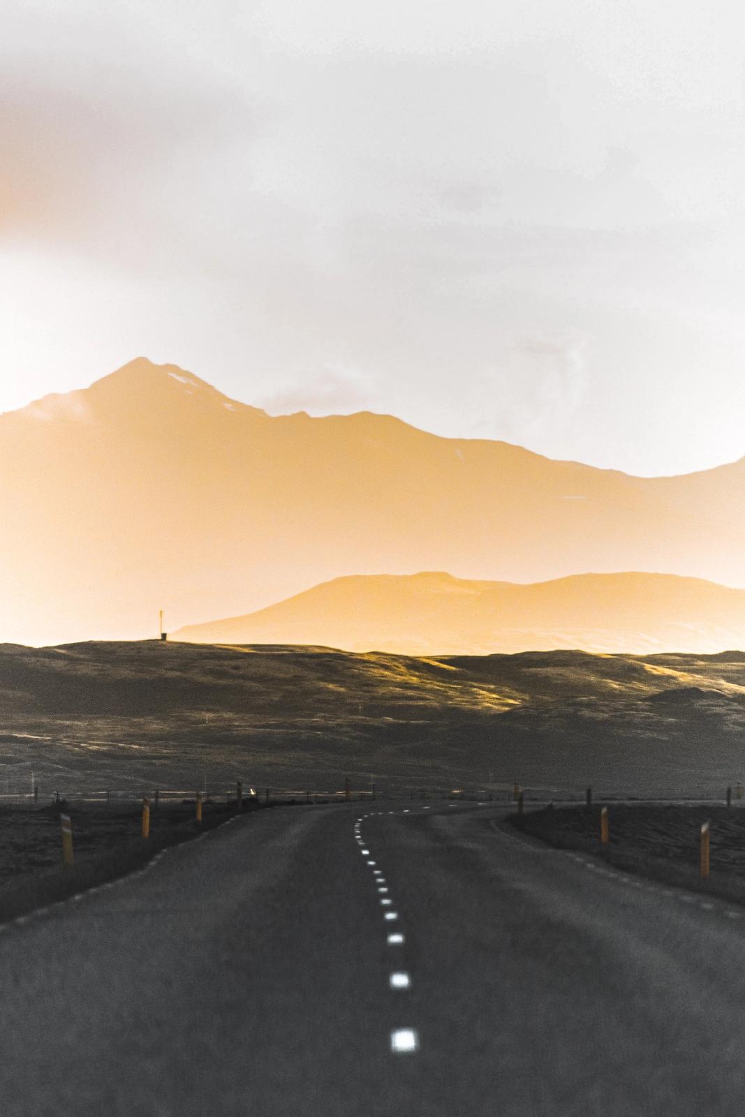 Road under the Midnight Sun