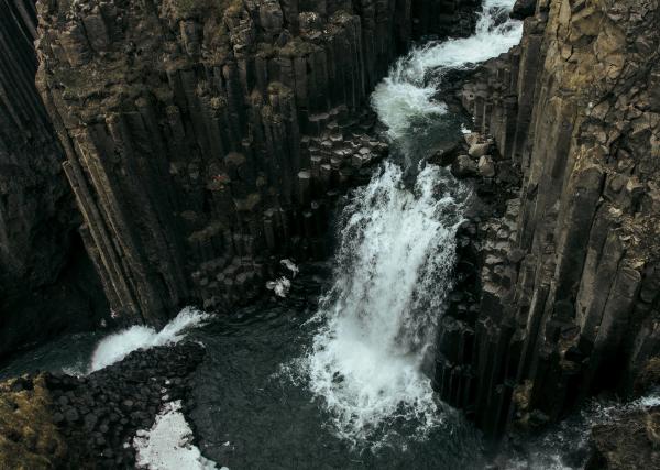 Litlanesfoss Waterfall from above