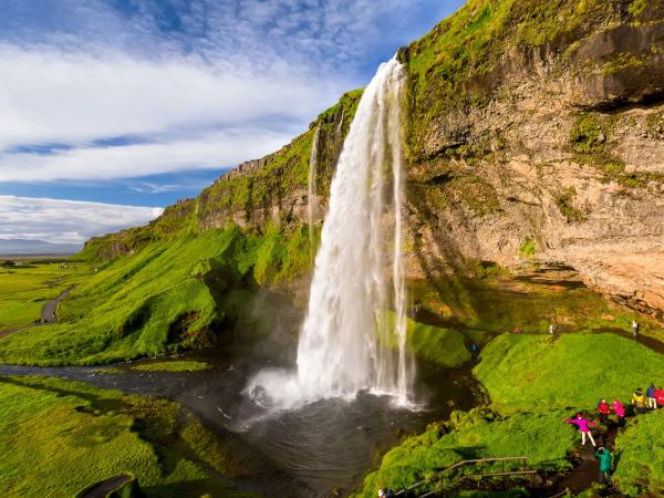 Seljalandsfoss Waterfall from the side