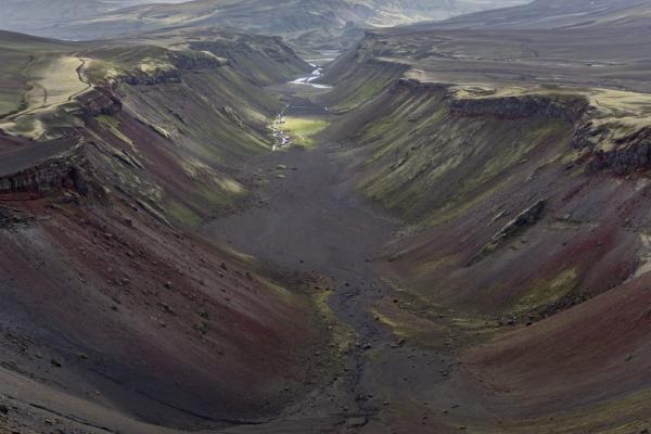 Volcanic landscape of the Eldgjá canyon