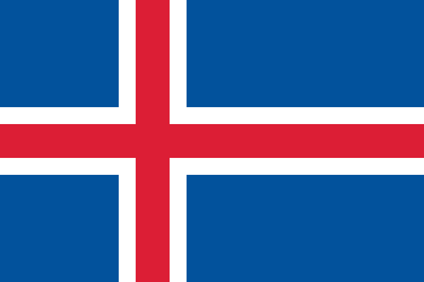 Bandera actual de Islandia