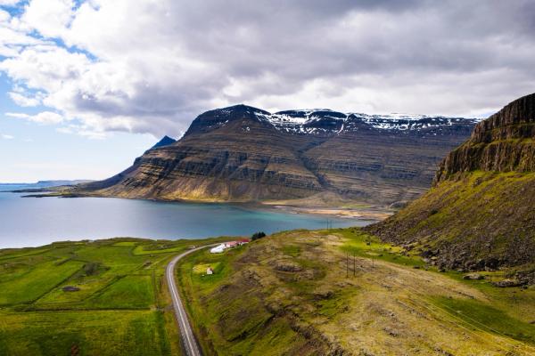 panoramic view of mountain by the water