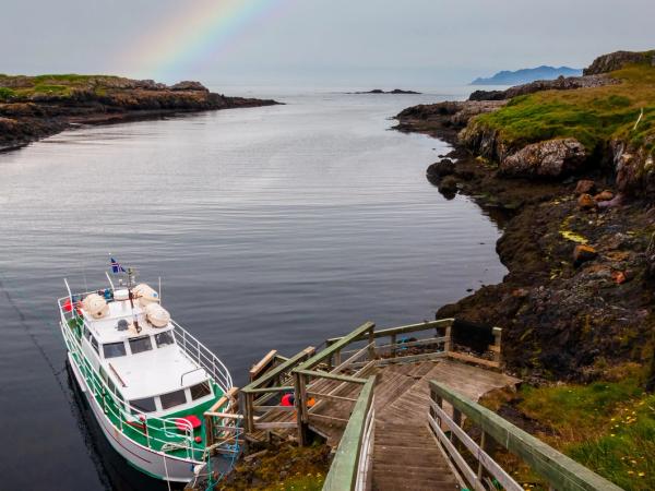 Barco en Isla Papey, Islandia