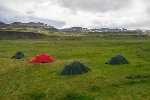 Camping at Hornvík campsite