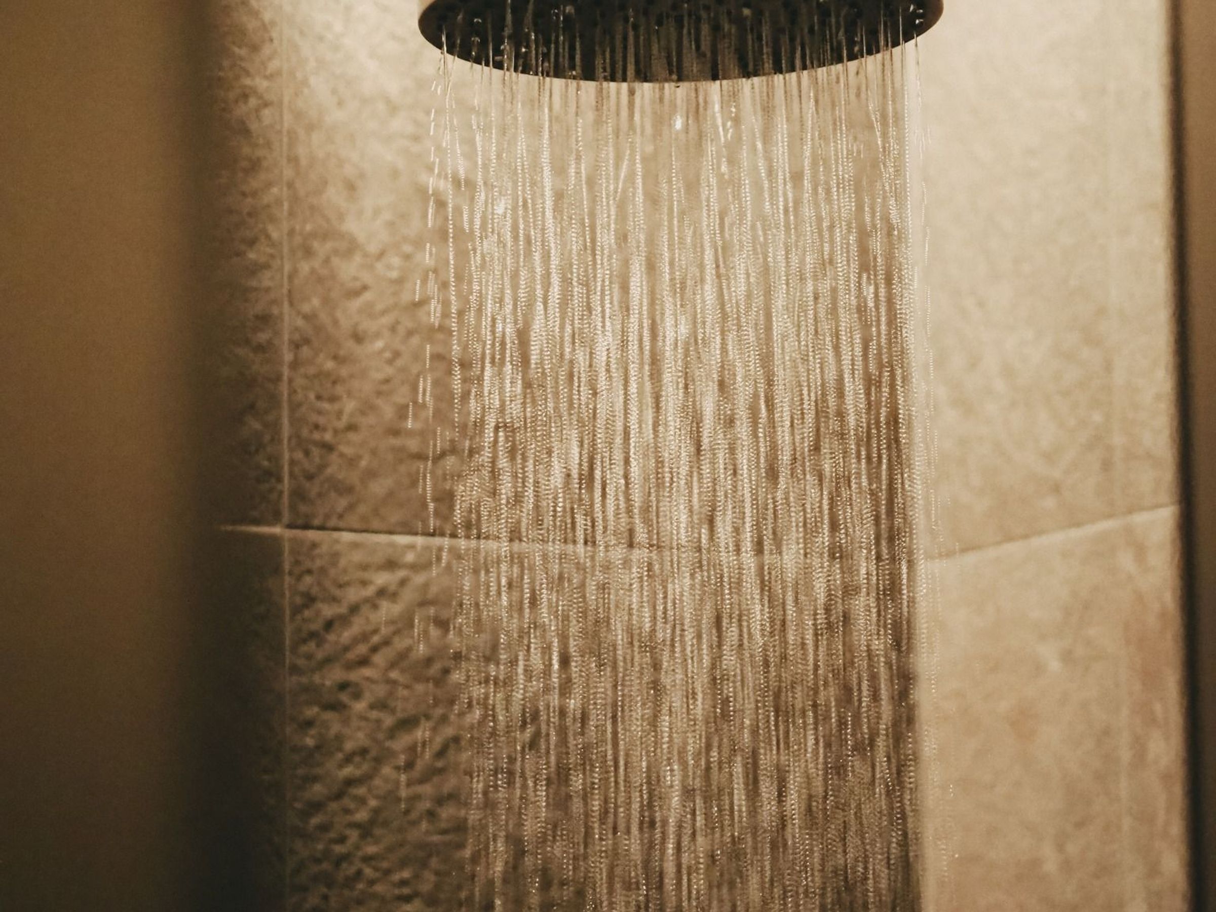 Vök Baths' shower
