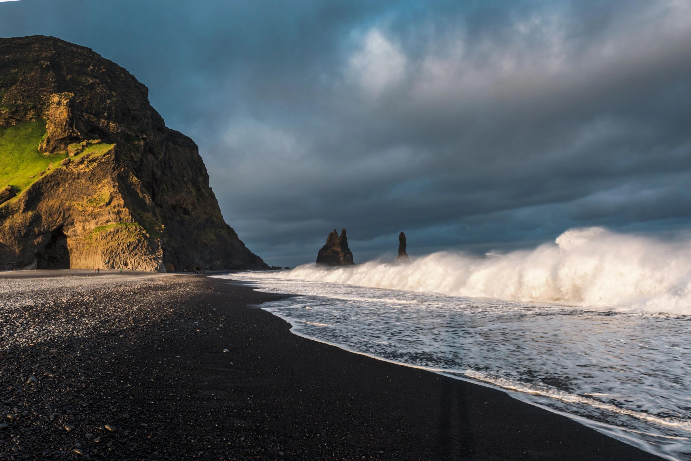 Reynisfjara Beach sand beach near Vík Iceland