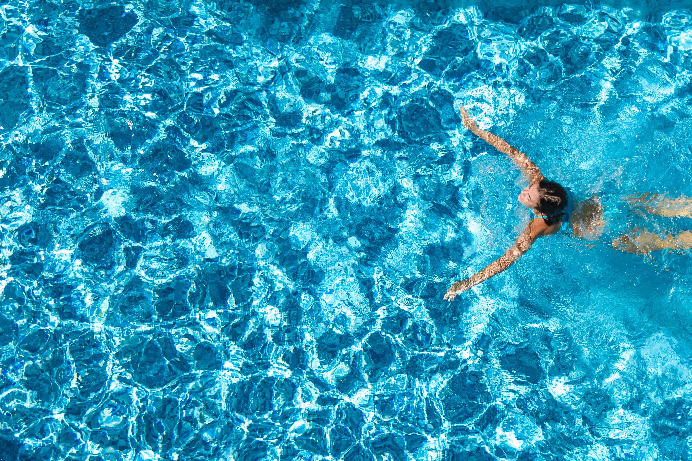 women swimming in a pool