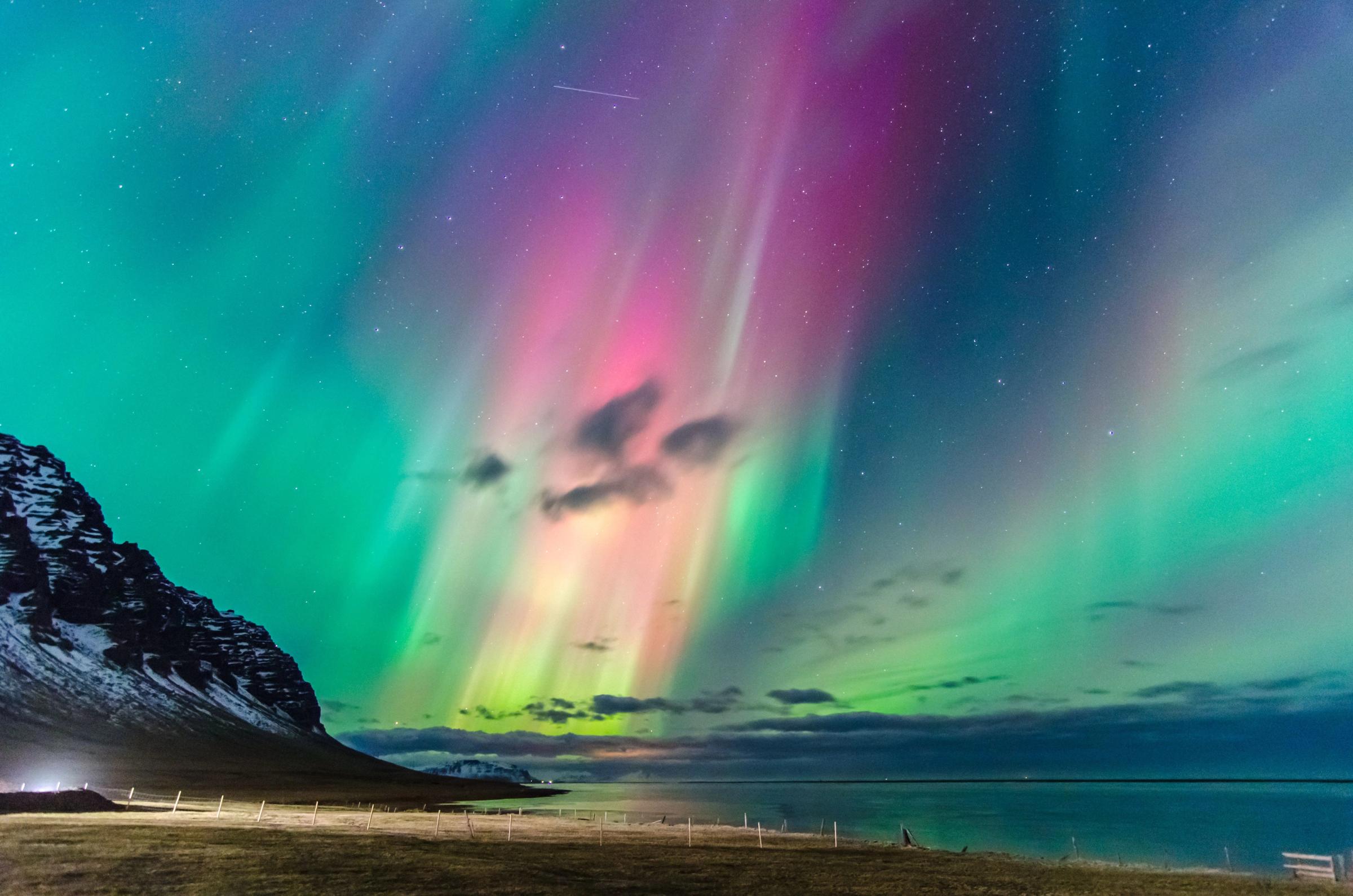 Crazy Northern Lights Colors in Iceland