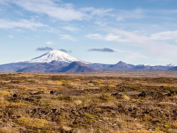 Hekla Volcano fully covered in snow