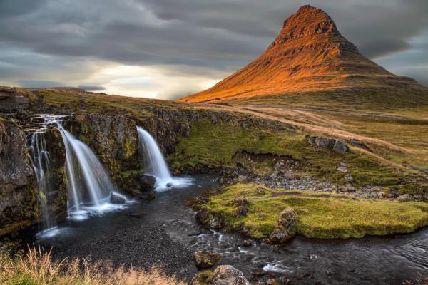 September at kirkjufell Sunset in Iceland in September at kirkjufell
