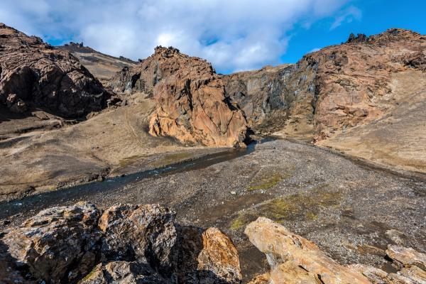 Entrance to a canyon in Iceland