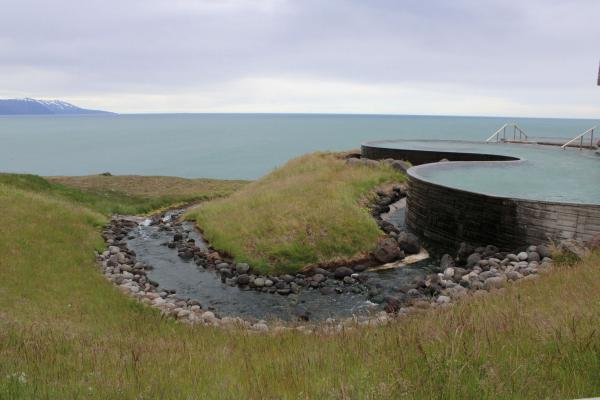 Geosea thermal baths in a cloudy day