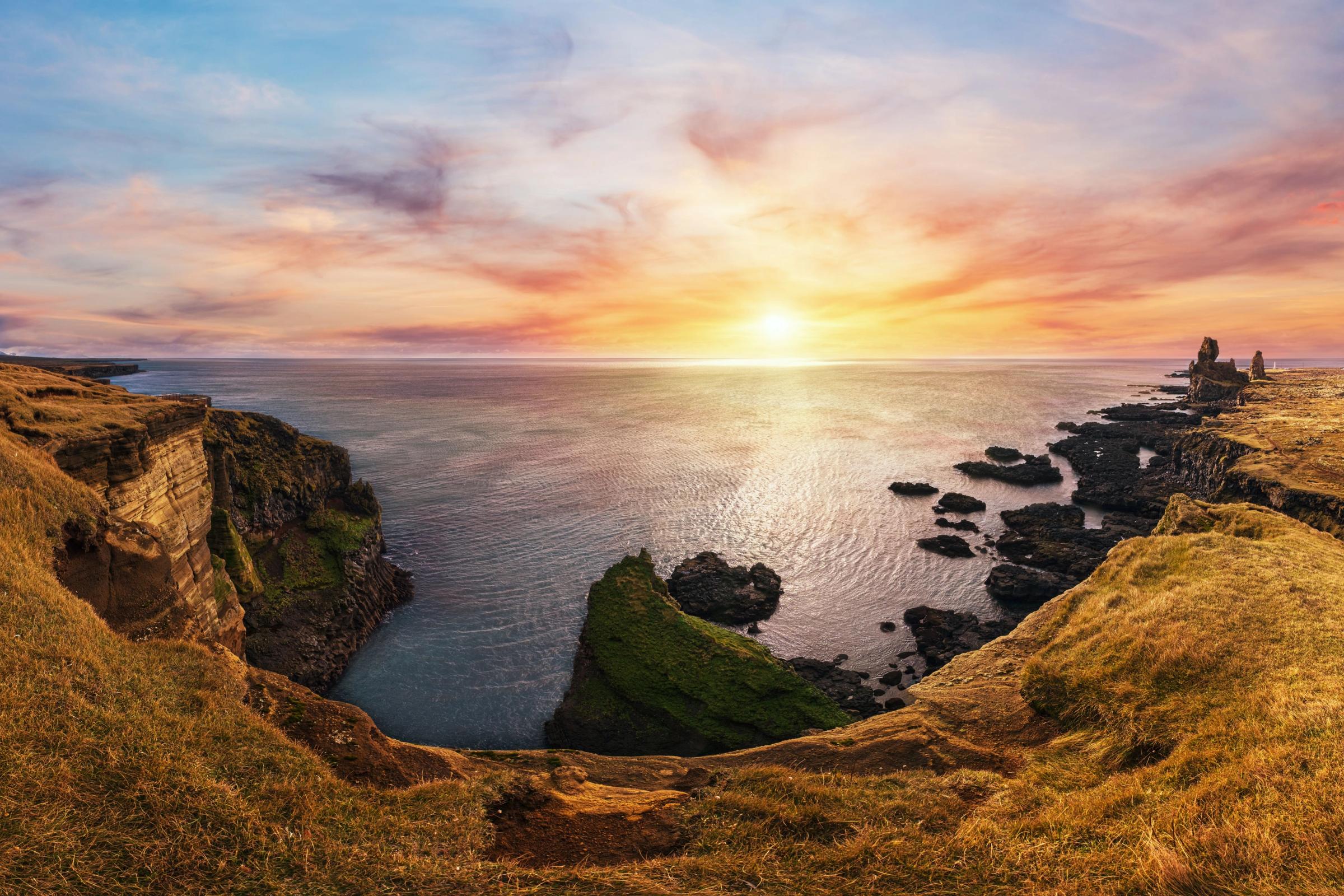 Lóndrangar at sunset
