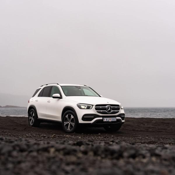 White car in Iceland