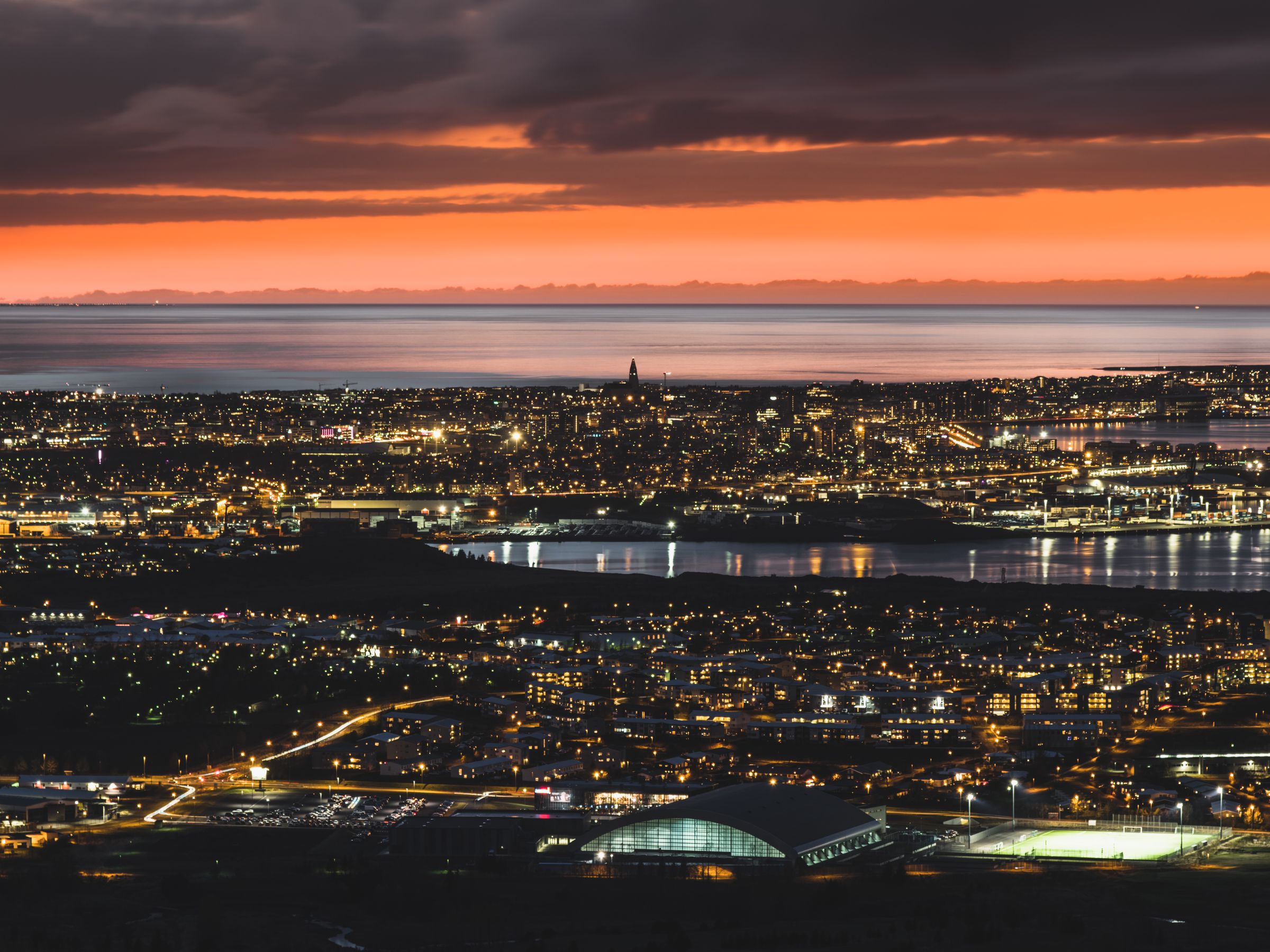 Reykjavik al atardecer