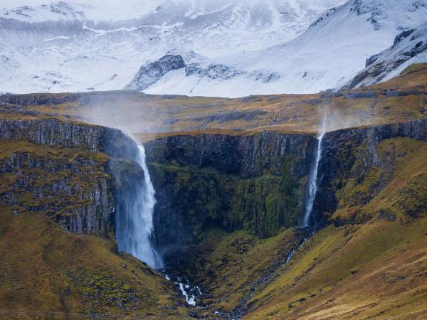 Grundarfoss Waterfall, on Snaefellness peninsula, Iceland