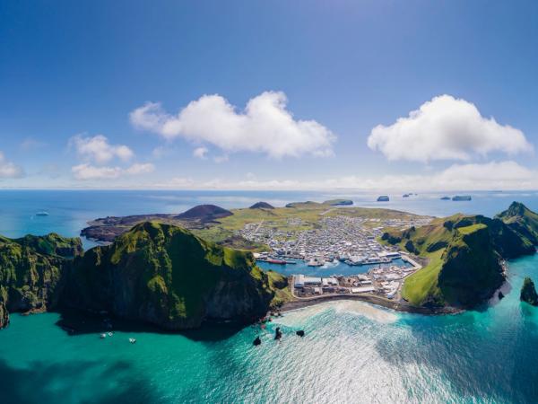 an archipelago with beautiful clear blue water on a sunny day