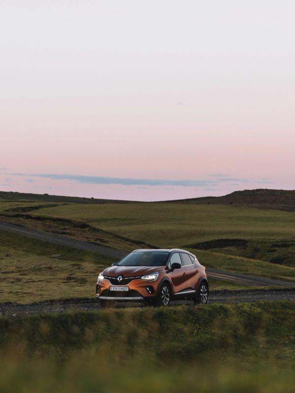 Rent a car in Iceland Rental car with a beautiful Icelandic landscape in the background