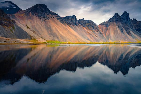 Stokksnes Black Sand Beach, Iceland Next to Hofn, in the south-East of Iceland, the prettiest black sand beach: Stokksnes Beach