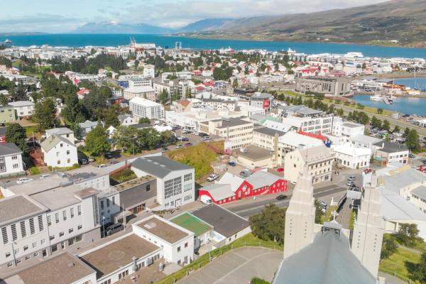 Town Akureyri Iceland