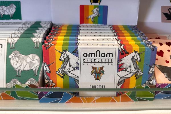 Different bars of Omnom Chocolate