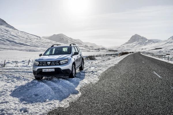 Dacia Duster SUV 4x4 A dacia Duster parked on a road in winter in Iceland