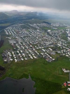 Aerial view of Grindavik, Iceland