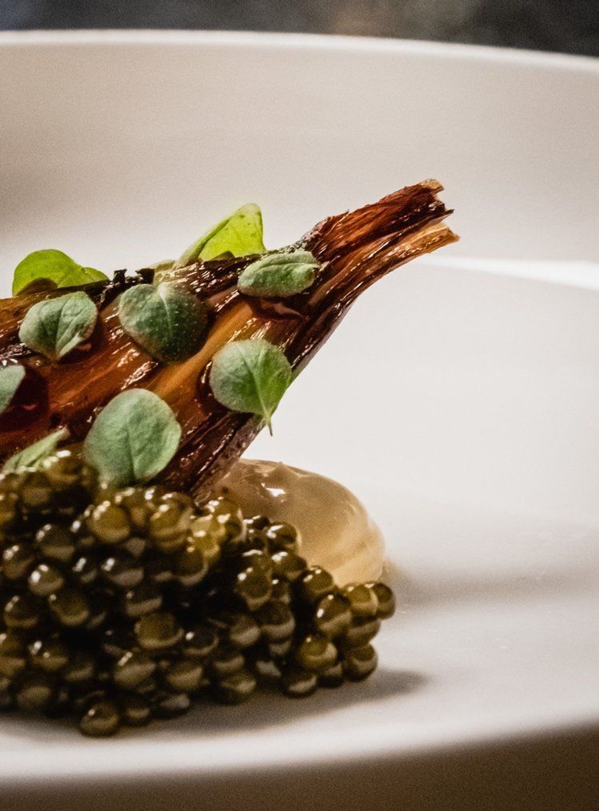 An elaborate and particularly beautiful chef's dish