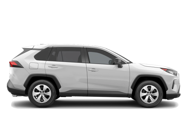 4x4 rental car A white 4x4 Toyota Rav4 rental car