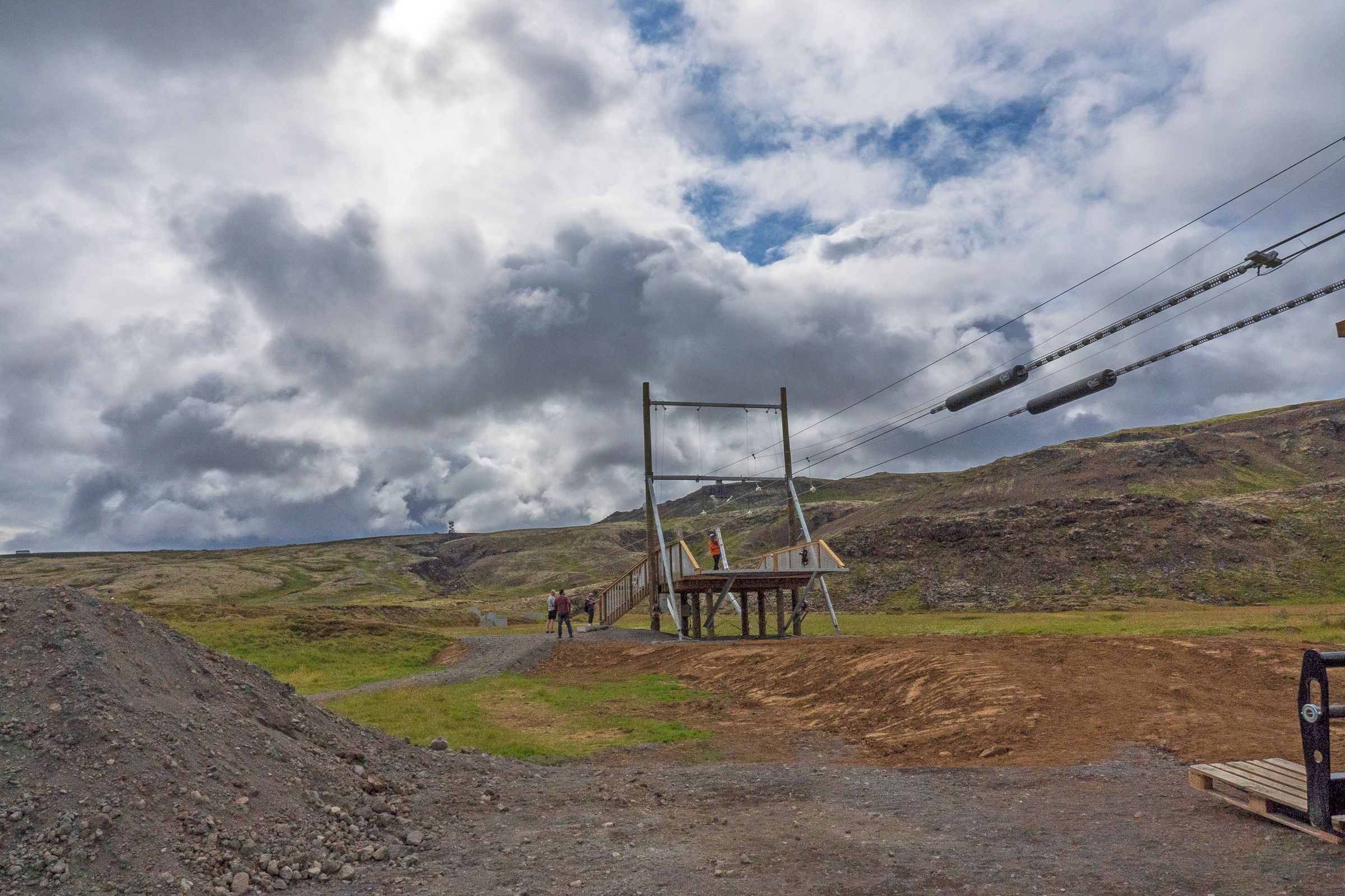 a zipline platform in nature