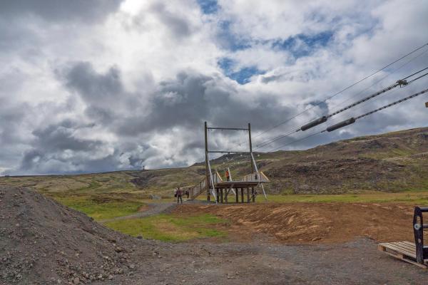 a zipline platform in nature